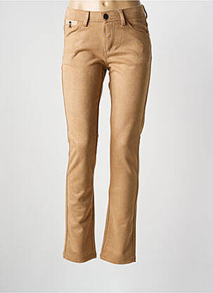 Pantalon slim taille élastique taille normale beige GEVANA femme