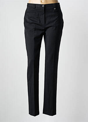 Pantalon slim tissage popeline taille normale noir BRUNO SAINT HILAIRE femme