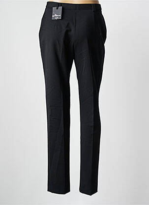 Pantalon slim tissage popeline taille normale noir BRUNO SAINT HILAIRE femme