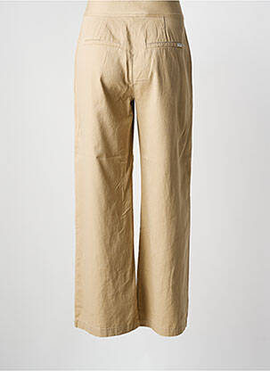 Pantalon large tissage popeline taille normale beige GARCIA femme