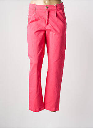 Pantalon droit stretch taille normale rose GARCIA femme