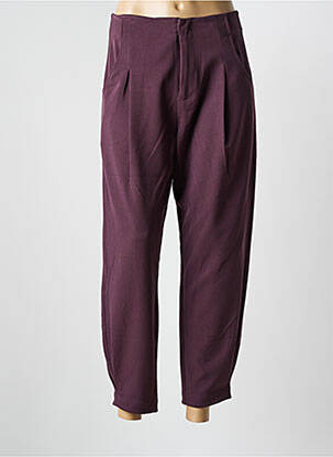 Pantalon droit stretch taille normale violet DESIGUAL femme