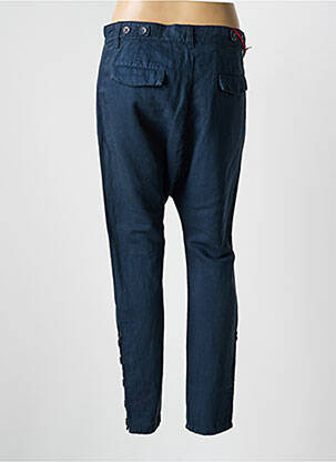 Pantalon chino tissage popeline taille normale bleu NOLITA femme