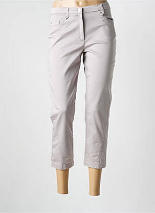 Pantacourt stretch taille normale gris CHRISTINE LAURE femme