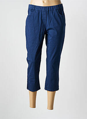 Pantacourt stretch taille normale bleu FRANCE RIVOIRE femme
