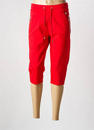 Pantacourt coupe droite taille normale rouge HAJO femme