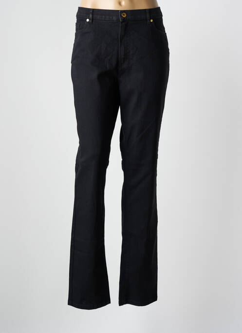 Jeans coupe droite stretch taille normale noir BRUNO SAINT HILAIRE femme