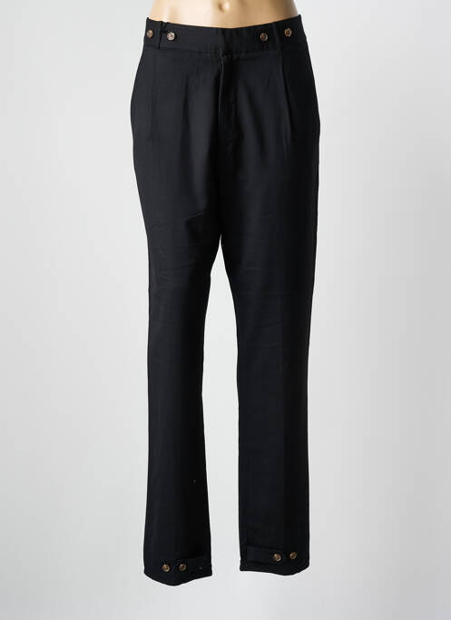 Pantalon droit fermeture zippée sous rabat avec crochet taille normale noir DIESEL femme