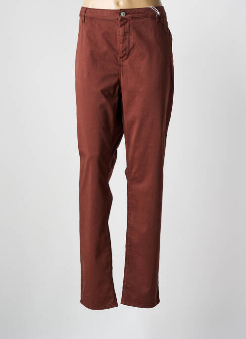 Pantalon droit stretch taille normale marron KANOPE femme
