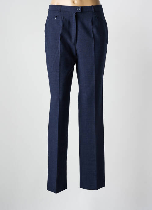 Pantalon droit stretch taille normale bleu ANNE KELLY femme