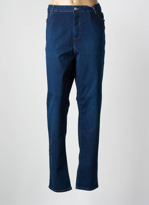 Jeans coupe droite stretch taille normale bleu KANOPE femme