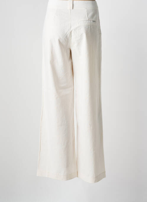 Pantalon droit fermeture zippée sous rabat boutonné taille normale beige GARCIA femme