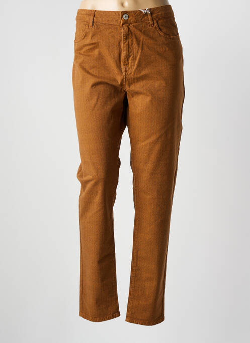 Pantalon droit stretch taille normale orange KANOPE femme