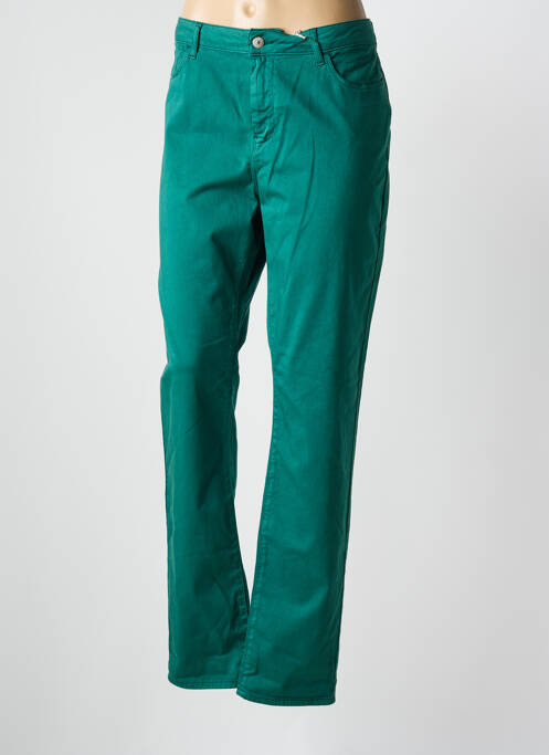 Pantalon droit stretch taille normale vert KANOPE femme