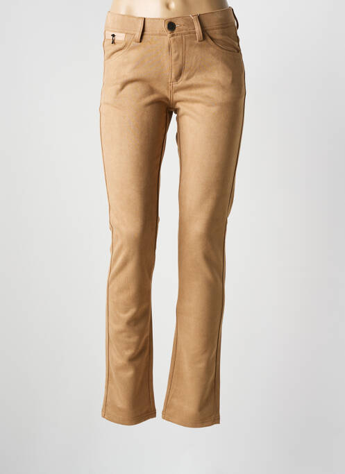 Pantalon slim taille élastique taille normale beige GEVANA femme