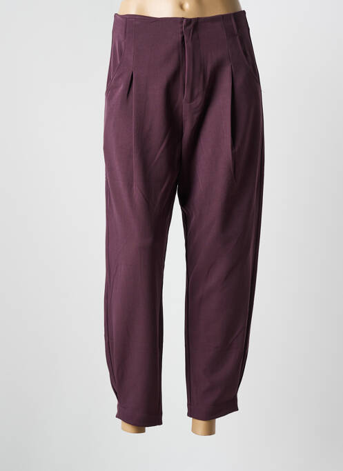 Pantalon droit stretch taille normale violet DESIGUAL femme