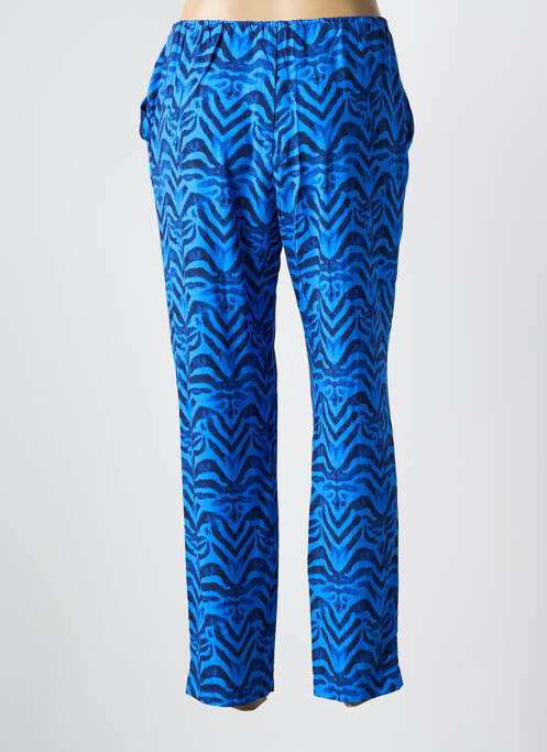 Pantalon droit tissage popeline taille normale bleu TELMAIL femme