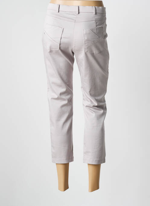 Pantacourt stretch taille normale gris CHRISTINE LAURE femme