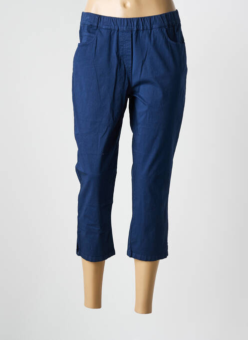 Pantacourt stretch taille normale bleu FRANCE RIVOIRE femme