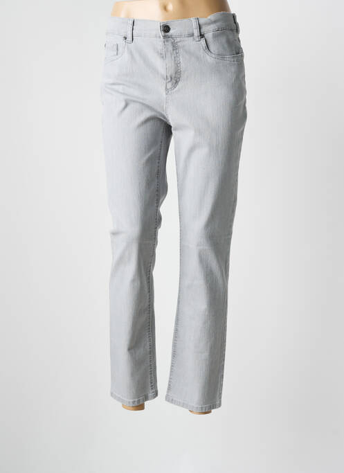 Jeans coupe droite gris ANNA MONTANA pour femme