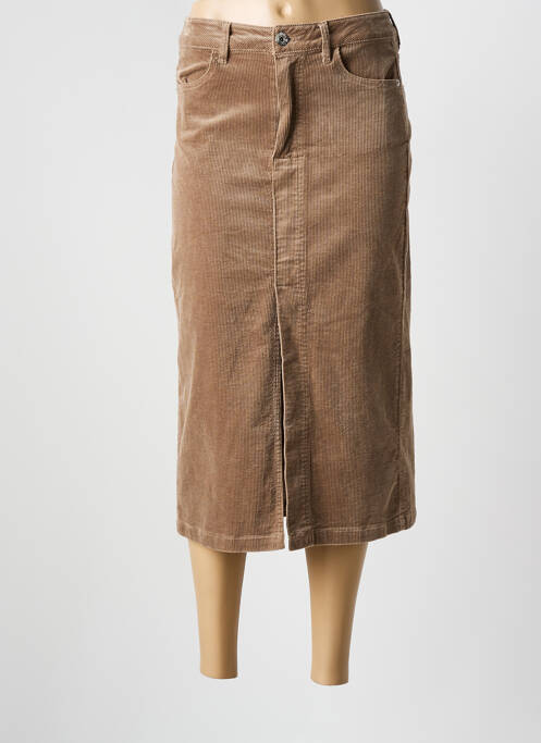 Jupe mi-longue marron GARCIA pour femme