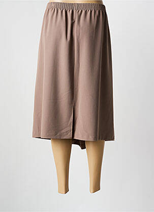 Jupe mi-longue coupe droite marron GRIFFON femme