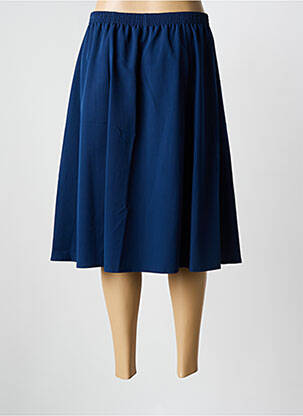 Jupe mi-longue coupe évasée bleu GRIFFON femme