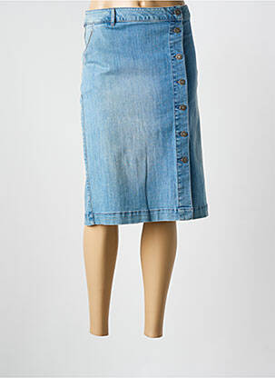 Jupe mi-longue stretch bleu GRIFFON femme
