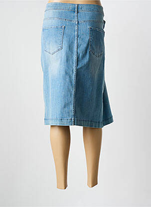 Jupe mi-longue stretch bleu GRIFFON femme