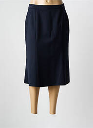 Jupe mi-longue taille à pinces bleu ANNE KELLY femme