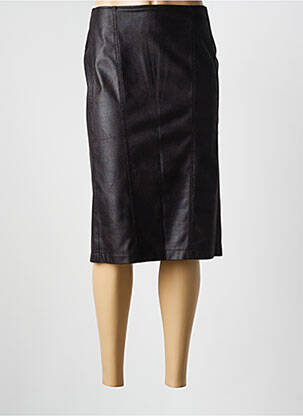 Jupe mi-longue taille à pinces marron GRIFFON femme