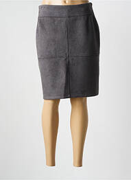 Jupe mi-longue taille à pinces gris PLURIELLES femme