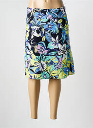Jupe mi-longue fermeture zip latéral bleu BETTY BARCLAY femme