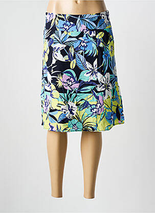 Jupe mi-longue fermeture zip latéral bleu BETTY BARCLAY femme