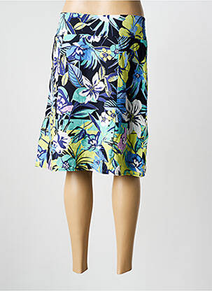 Jupe mi-longue fermeture zip latéral bleu BETTY BARCLAY femme