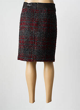 Jupe mi-longue coupe droite rouge GEVANA femme