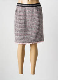 Jupe mi-longue coupe droite rose COMMA, femme