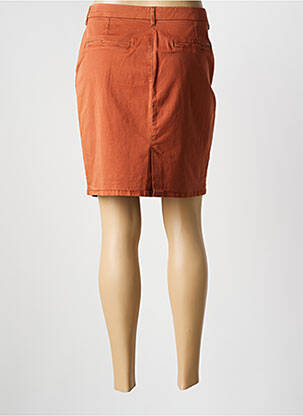 Jupe courte taille à pinces orange KANOPE femme