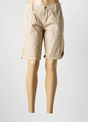 Bermuda coupe droite taille normale beige HOD femme