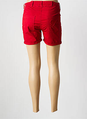 Short tissage denim taille normale rouge DELAHAYE femme