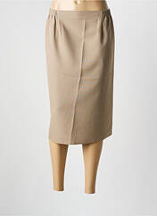 Jupe mi-longue marron PLURIELLES pour femme seconde vue