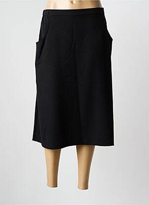 Jupe mi-longue noir PLURIELLES pour femme