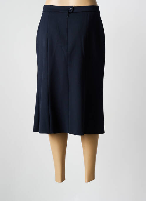 Jupe mi-longue taille à pinces bleu ANNE KELLY femme