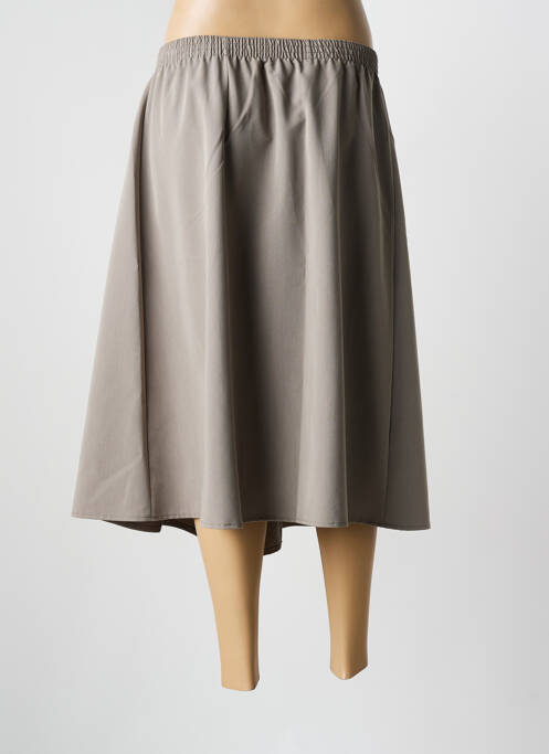 Jupe mi-longue coupe évasée gris GRIFFON femme