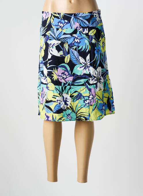 Jupe mi-longue fermeture zip latéral bleu BETTY BARCLAY femme
