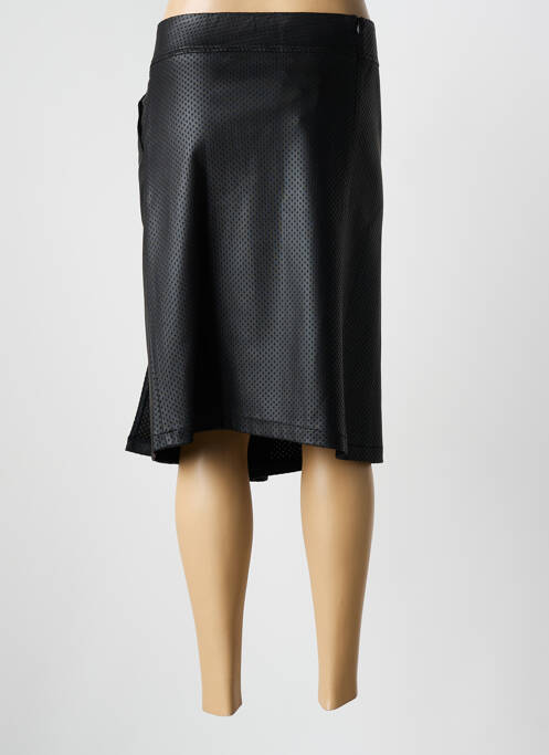 Jupe mi-longue coupe droite noir GRIFFON femme