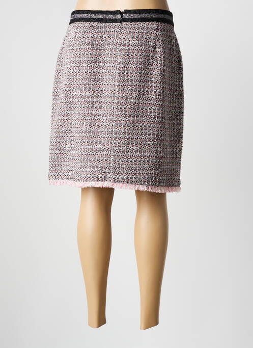 Jupe mi-longue coupe droite rose COMMA, femme