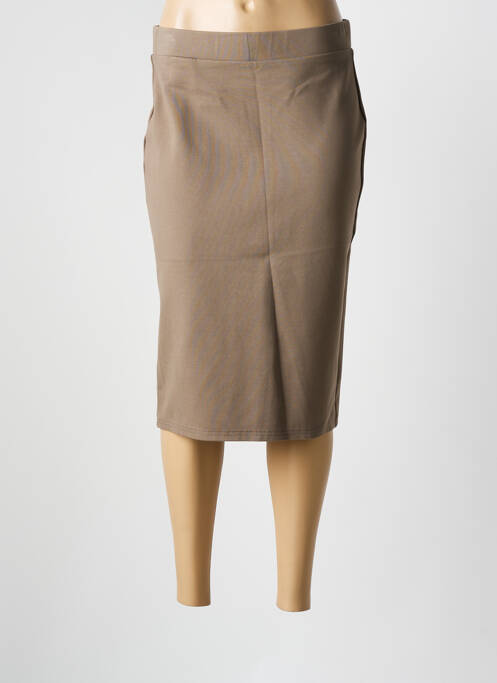 Jupe mi-longue marron VIRGINIA BLU' pour femme