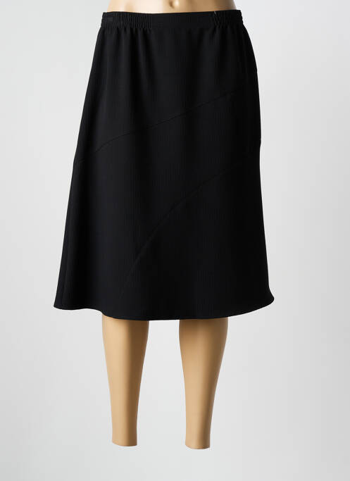 Jupe mi-longue noir GRIFFON pour femme