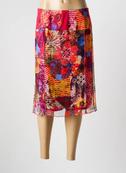 Jupe mi-longue rouge FRANCE RIVOIRE pour femme